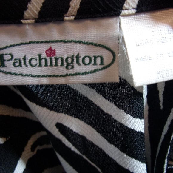 Patchington Zebra Blouse Button Front Size M - Picture 3 of 3
